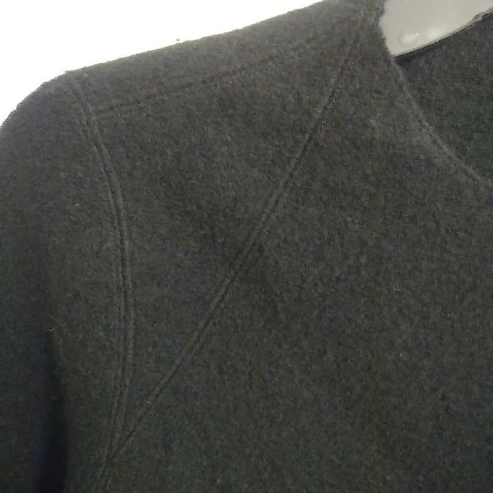 Line  Short Wool Jacket Black - Picture 6 of 7
